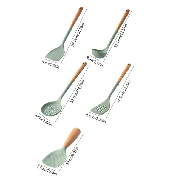 5Pcs Silicone Kitchen Utensils Set - Image 6