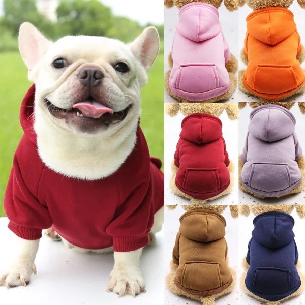 Dog Winter Warm Hooded Sweatshirt