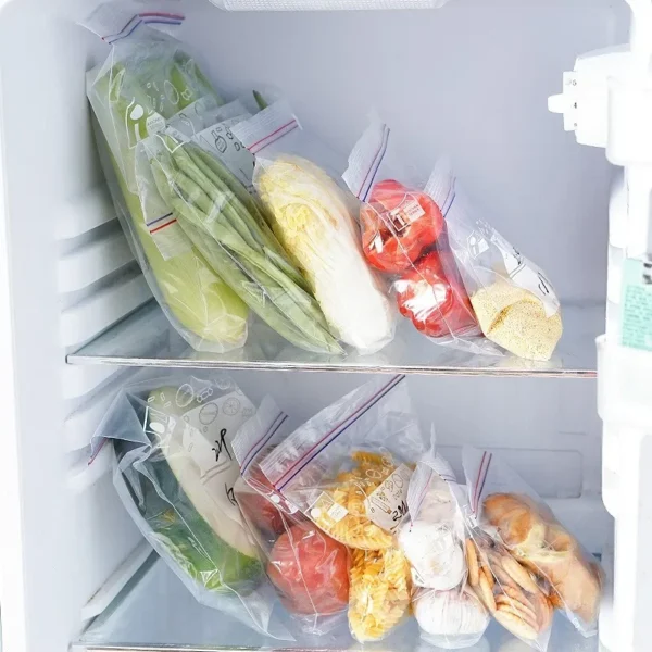 Food Storage Containers Vegetable Freezing Sealed Bags Reusable Freezer Bag Zipper Leakproof Fruits Bag Organizer Kitchen - Image 3