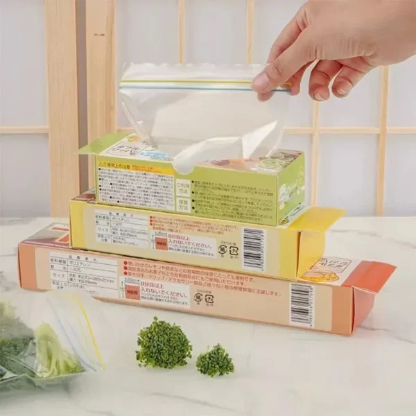Food Storage Containers Vegetable Freezing Sealed Bags Reusable Freezer Bag Zipper Leakproof Fruits Bag Organizer Kitchen - Image 2