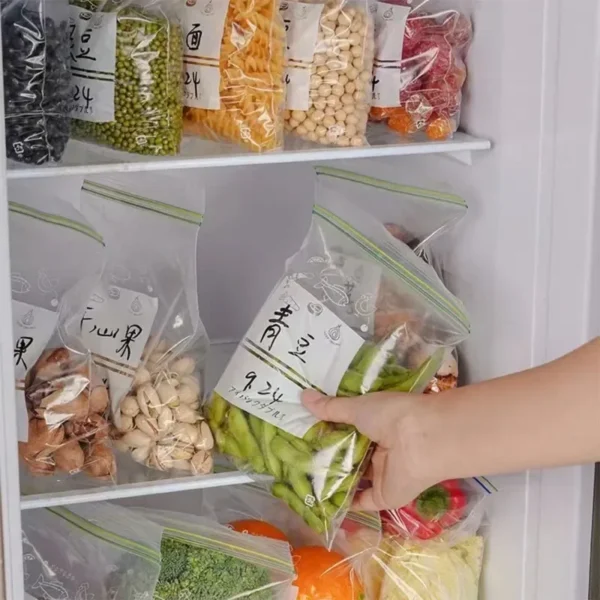 Food Storage Containers Vegetable Freezing Sealed Bags Reusable Freezer Bag Zipper Leakproof Fruits Bag Organizer Kitchen - Image 4