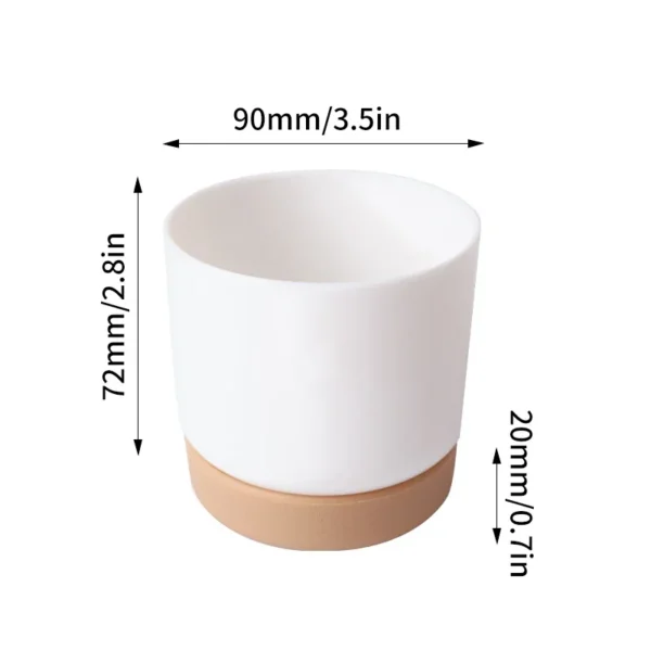 Small White Plastic Planter Mini Flower Containers - Image 6