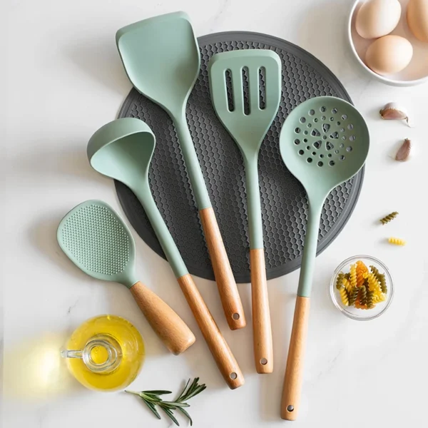 5Pcs Silicone Kitchen Utensils Set