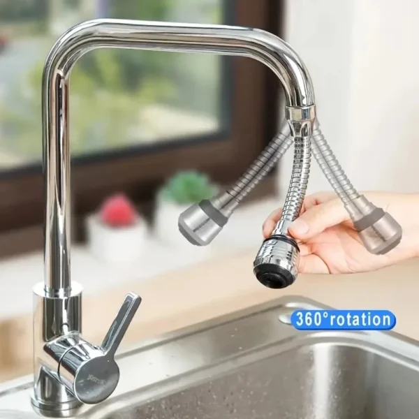 360 Degree Faucet Anti Splash Head Kitchen Water Saver - Image 2