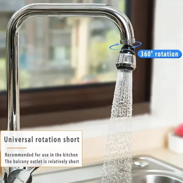 360 Degree Faucet Anti Splash Head Kitchen Water Saver - Image 3