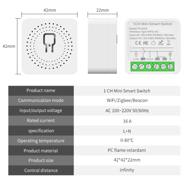 Smart WiFi Smart Switch Module 2-way Control - Image 6