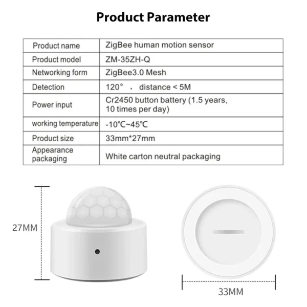 Tuya Zigbee Human Motion Sensor - Image 2