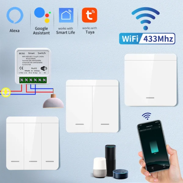Tuya Smart WiFi Switch For Lighting