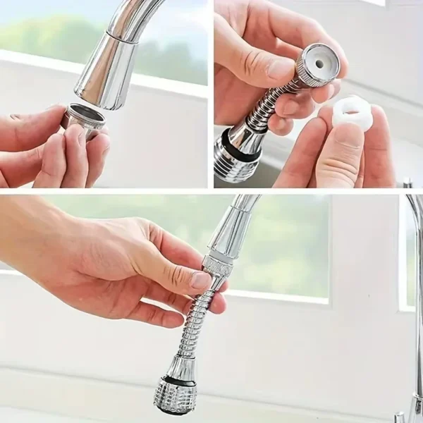 360 Degree Faucet Anti Splash Head Kitchen Water Saver - Image 4